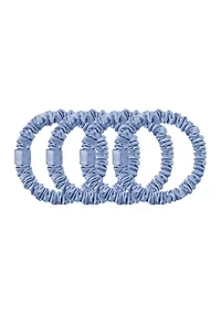 Pure Silk Skinny Scrunchies - Cornflower