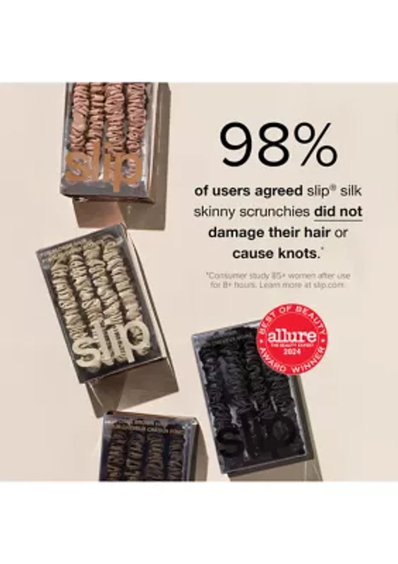 Pure Silk Skinny Scrunchies - Cornflower