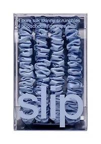 Pure Silk Skinny Scrunchies - Cornflower