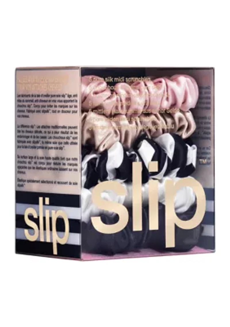 Pure Silk Midi Scrunchies - Multi