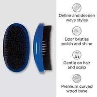 Mens Prestige 100 Percent Boar Curved Military Wave Brush