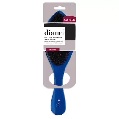 Mens Prestige 100 Percent Boar Curved Military Wave Brush Wood Handle