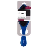 Mens Prestige 100 Percent Boar Curved Military Wave Brush Wood Handle