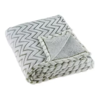 Chevron Plush Throw Blanket