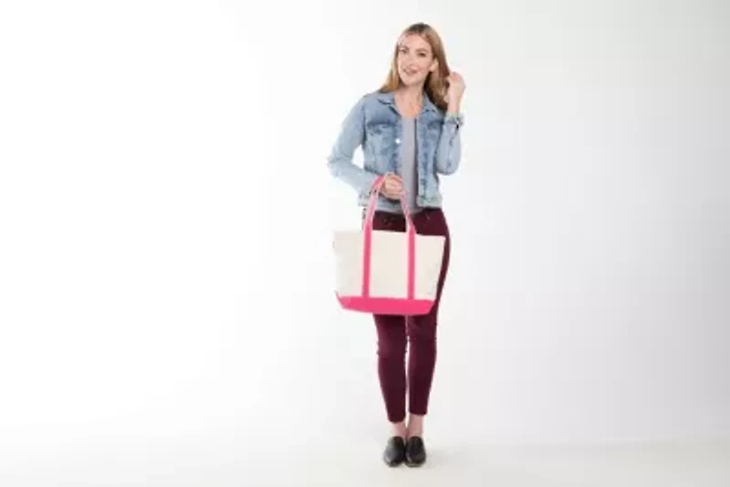 Personalized Medium Classic Tote Navy - Seahorse