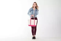 Personalized Medium Classic Tote Navy - Seahorse