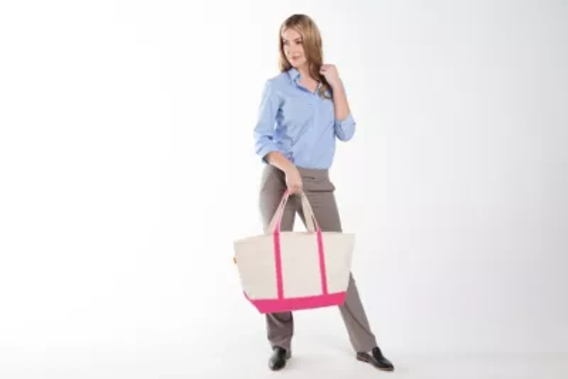 Personalized Large Classic Tote Navy - Anchor