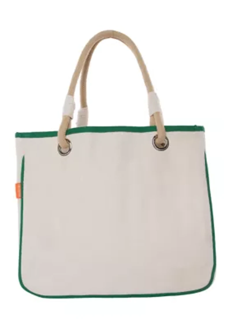 Rope Tote Natural & Emerald