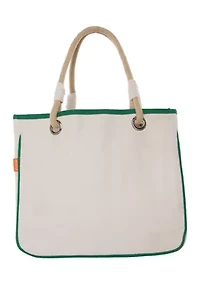 Rope Tote Natural & Emerald