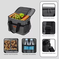 DUKAP ICY Insulated Soft Cooler Tote Bag Grey