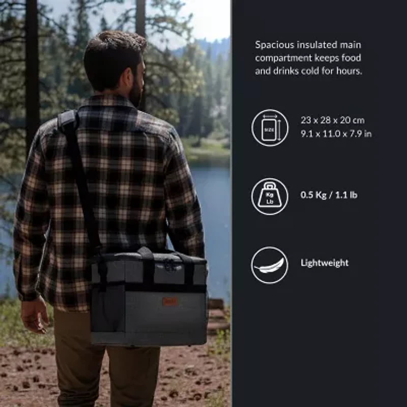 DUKAP ICY Insulated Soft Cooler Tote Bag Grey