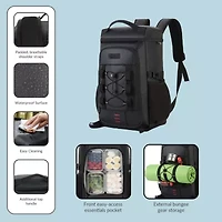 DUKAP KIVA Insulated Cooler Backpack Black