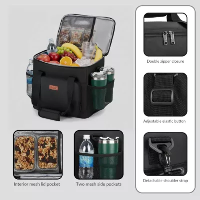 DUKAP TIK Insulated Soft Cooler Tote Bag Black