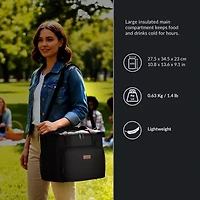 DUKAP TIK Insulated Soft Cooler Tote Bag Black