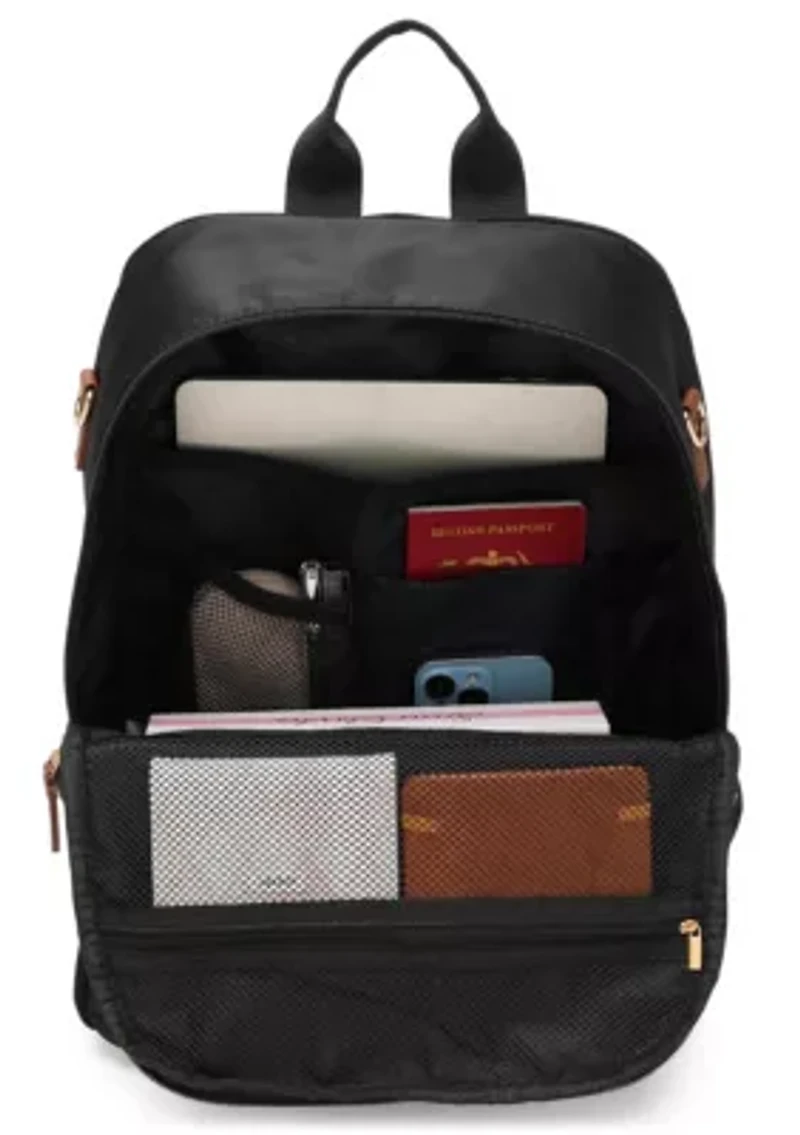 Luxe Journey 18L Twill and Vegan Leather Backpack