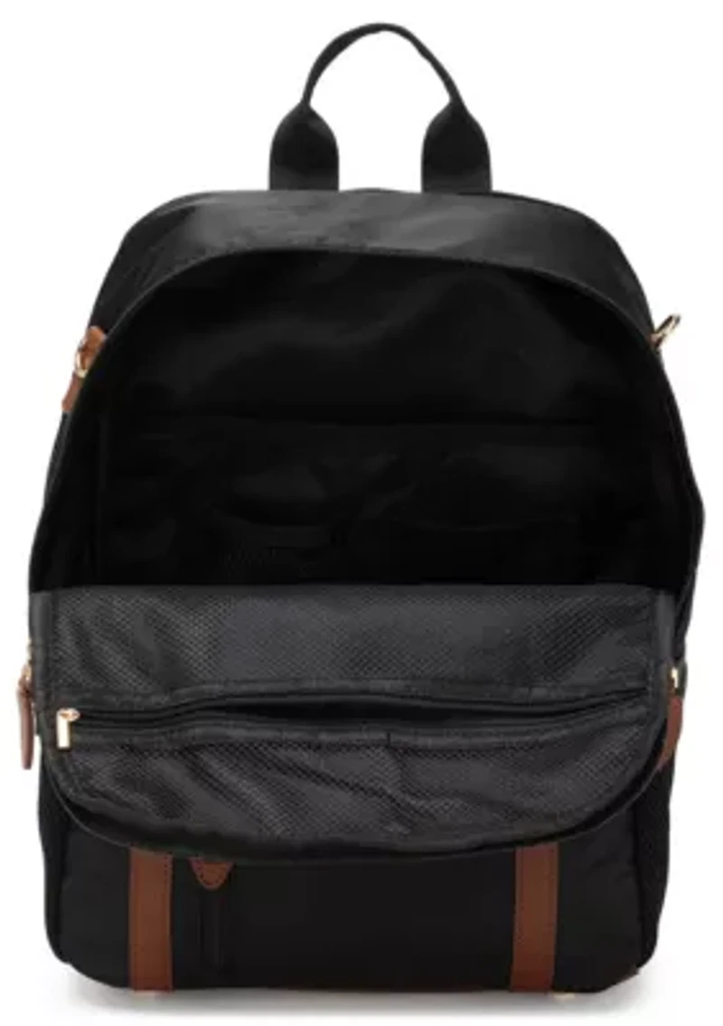 Luxe Journey 18L Twill and Vegan Leather Backpack