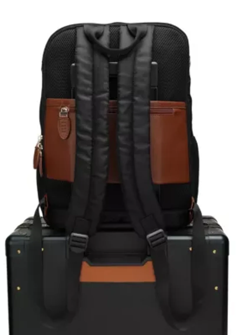 Luxe Journey 18L Twill and Vegan Leather Backpack
