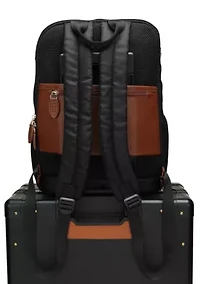 Luxe Journey 18L Twill and Vegan Leather Backpack