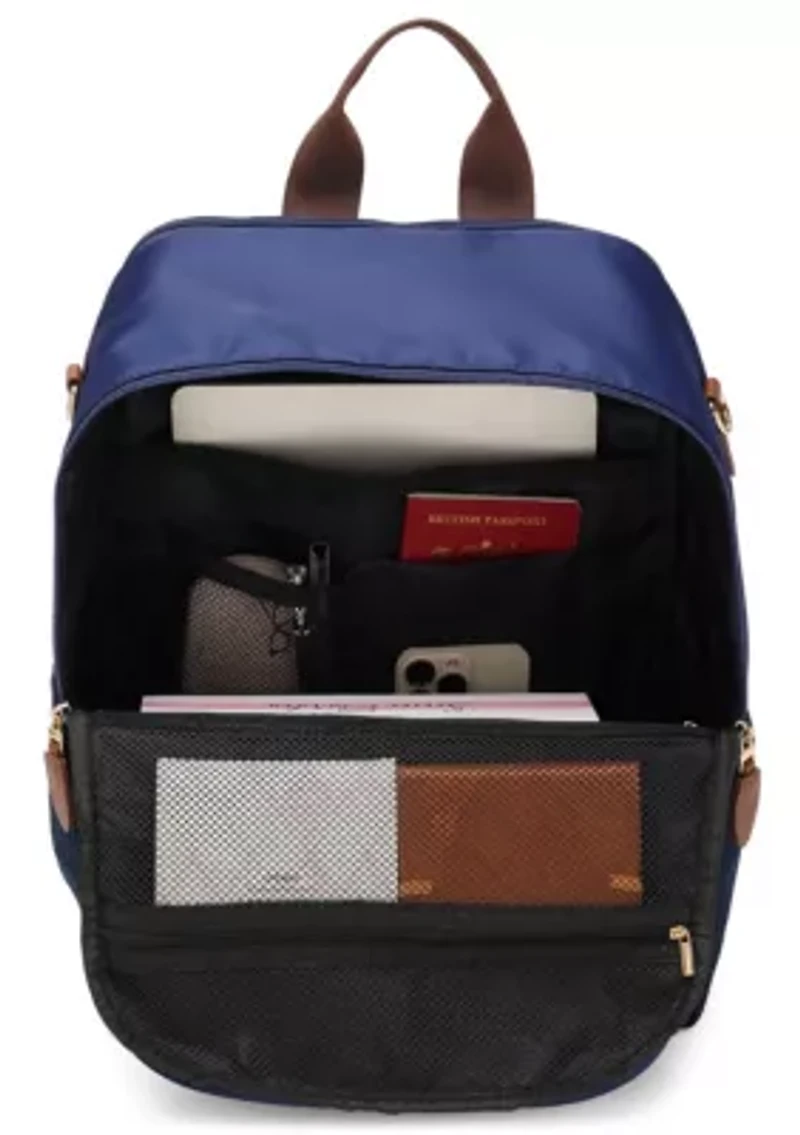 Luxe Journey 18L Twill and Vegan Leather Backpack