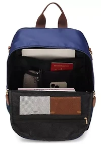 Luxe Journey 18L Twill and Vegan Leather Backpack