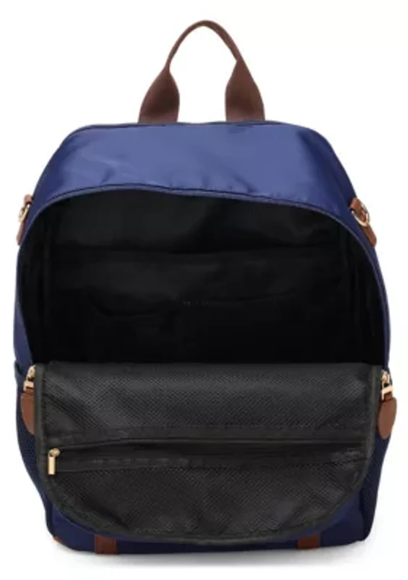 Luxe Journey 18L Twill and Vegan Leather Backpack