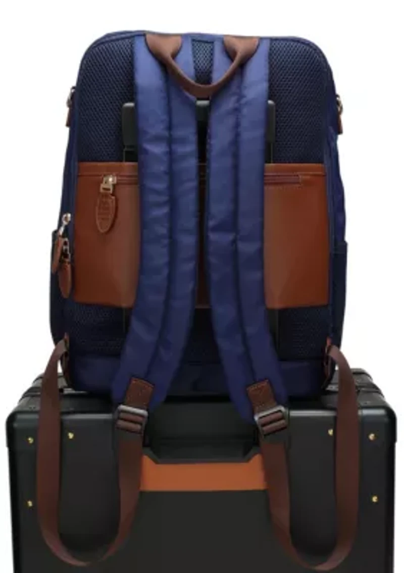 Luxe Journey 18L Twill and Vegan Leather Backpack