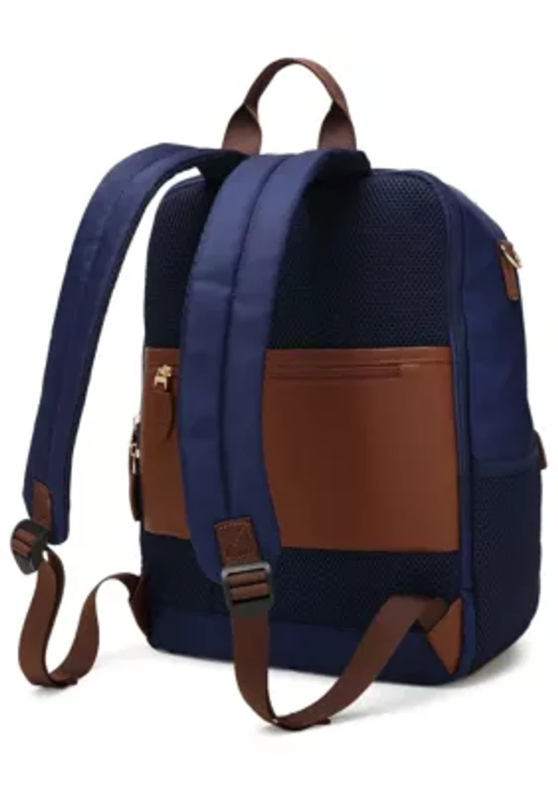 Luxe Journey 18L Twill and Vegan Leather Backpack