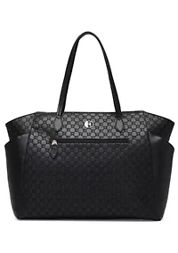 Compass 32L Vegan Leather Monogram Weekender Tote Bag