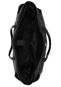 Compass 32L Vegan Leather Monogram Weekender Tote Bag