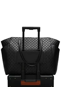 Compass 32L Vegan Leather Monogram Weekender Tote Bag