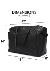 Compass 32L Vegan Leather Monogram Weekender Tote Bag