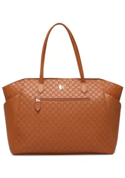 Compass 32L Vegan Leather Monogram Weekender Tote Bag
