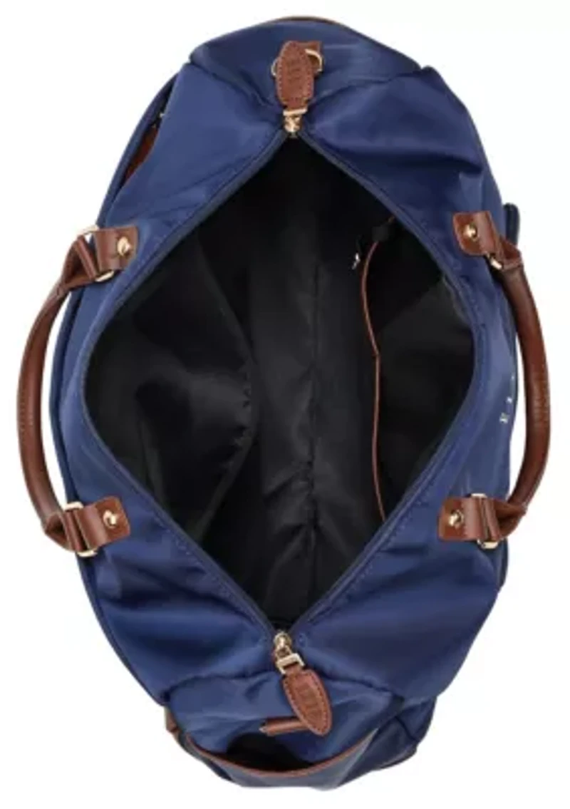 Luxe Journey 30L Twill and Vegan Leather Weekender Duffel Bag