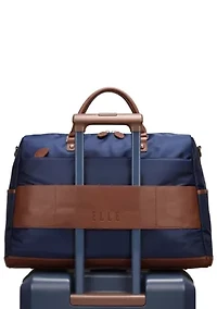 Luxe Journey 30L Twill and Vegan Leather Weekender Duffel Bag