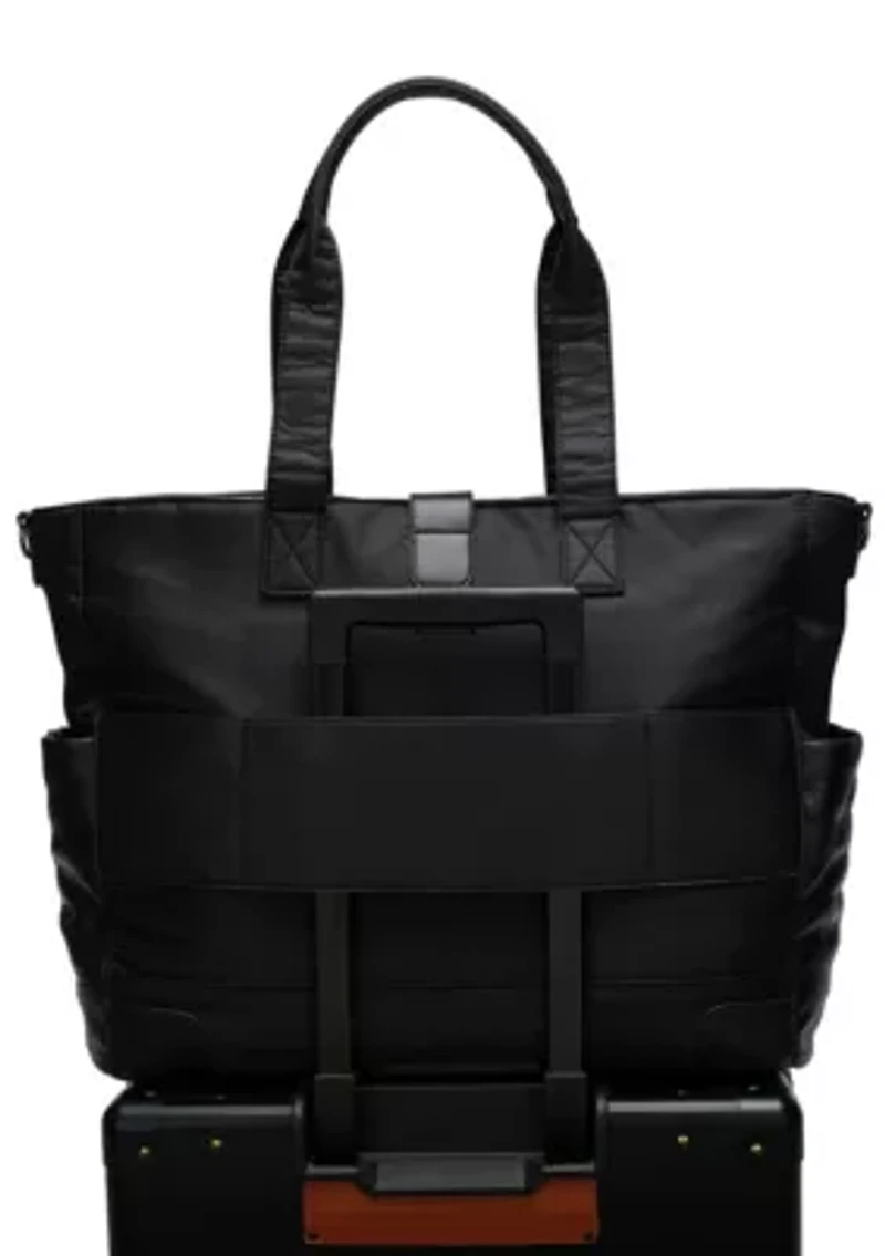 Voyage 25L Twill and Vegan Leather Weekender Tote Bag