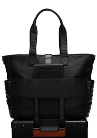 Voyage 25L Twill and Vegan Leather Weekender Tote Bag