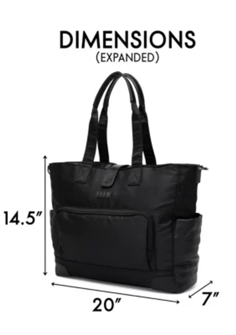 Voyage 25L Twill and Vegan Leather Weekender Tote Bag