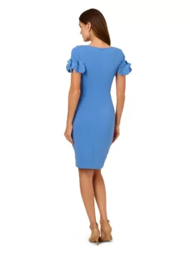 Knit Crepe Short Dress