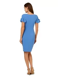 Knit Crepe Short Dress