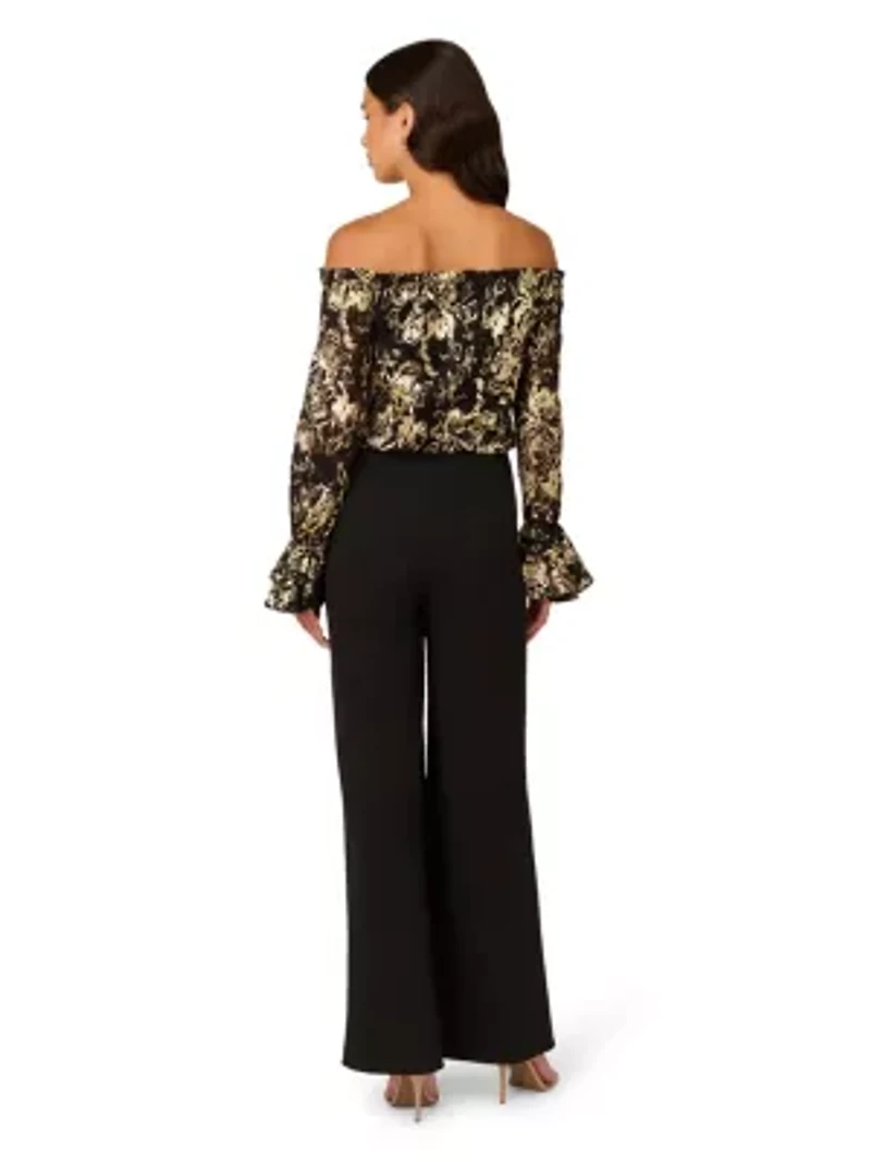 Lace And Crepe Jumpsuit