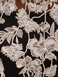 Border Embroidery Sheath Dress