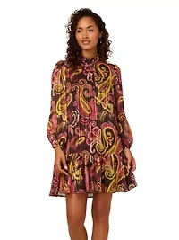 Mock Neck Midi Dress