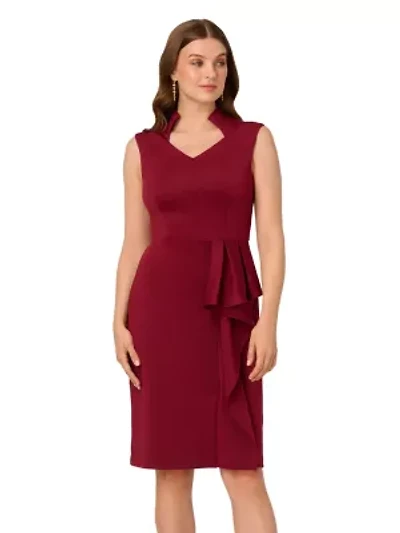 Ruffle Scuba Midi Dress