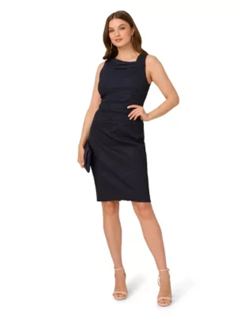 Boat Neck Sheath Dress