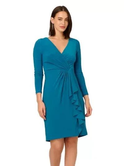 Jersey Draped Short Dress