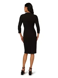 3D Floral Mockneck Short Dress