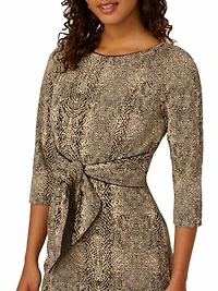 Animal Print Tie Dress