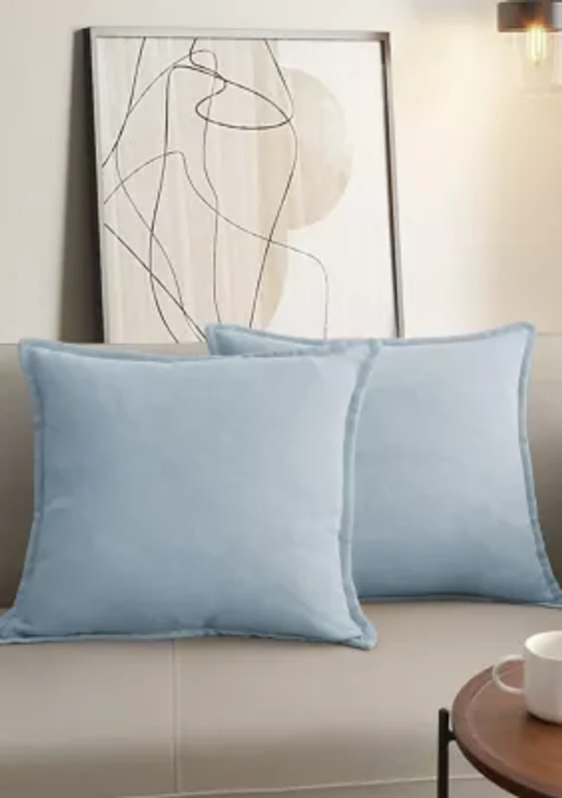 Faux Linen Decorative Pillow