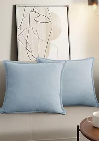 Faux Linen Decorative Pillow