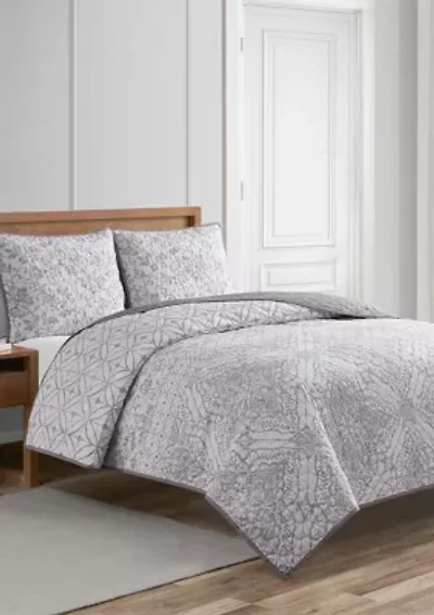 New Haven Gray 3 Piece Quilt Set